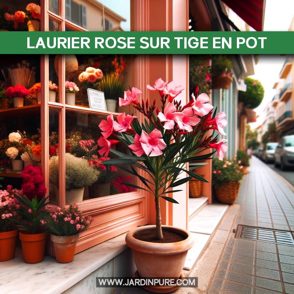 Laurier Rose Sur Tige En Pot