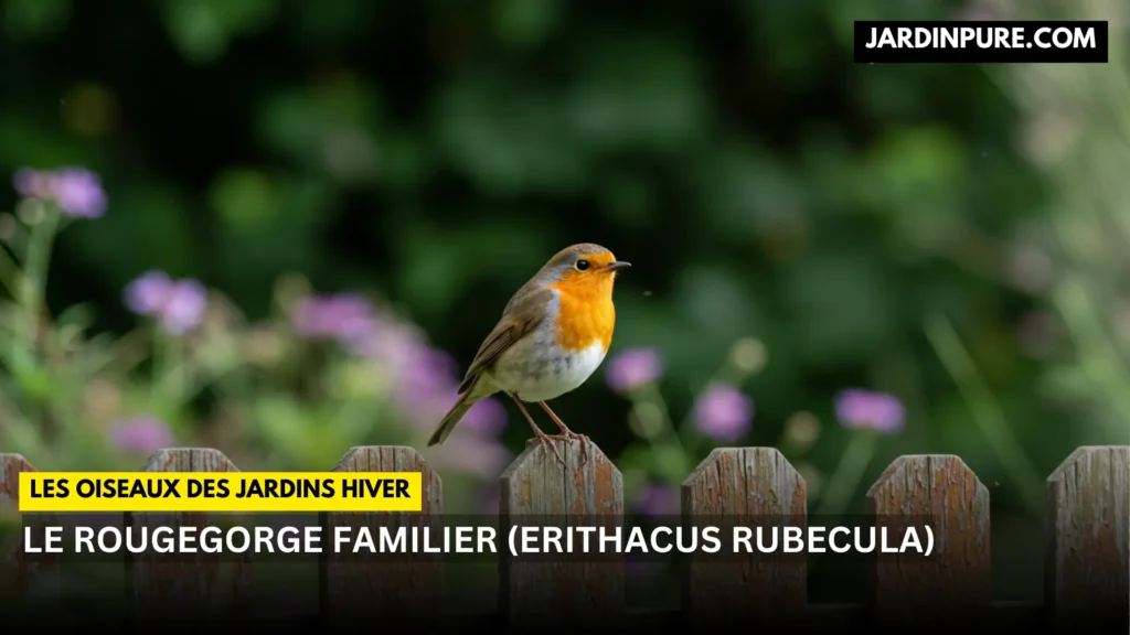 Les Oiseaux des Jardins Hiver : Le Rougegorge familier (Erithacus rubecula)